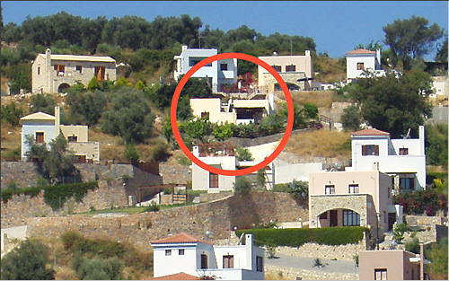 Location on the holiday villas slope