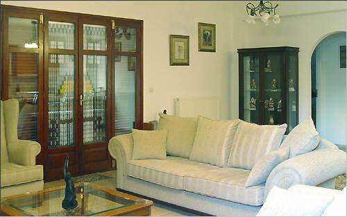 Sofa and terrace door