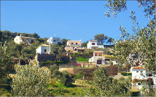 Agia Triada (Rethymnon): The holiday villas slope / Detail